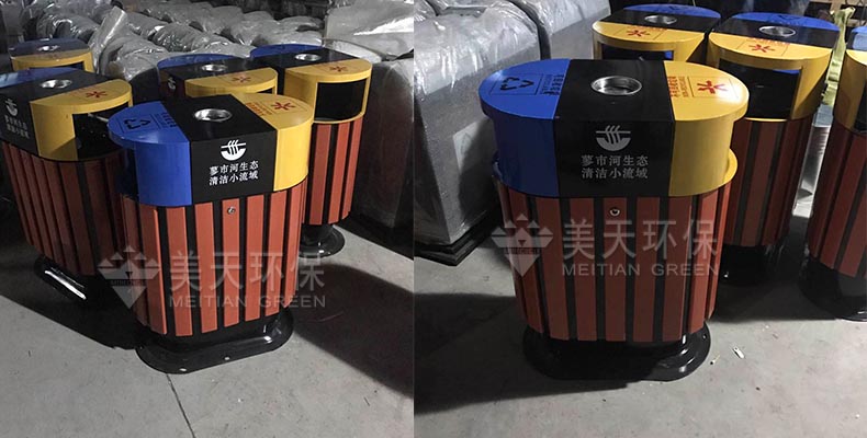 鋼木垃圾桶 鋼木垃圾桶