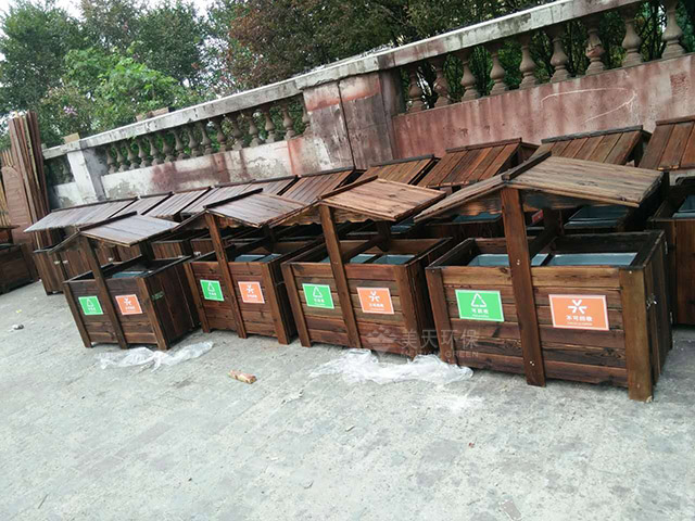 防腐木垃圾桶 防腐木垃圾桶