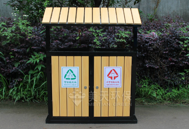 鋼木垃圾桶 鋼木垃圾桶